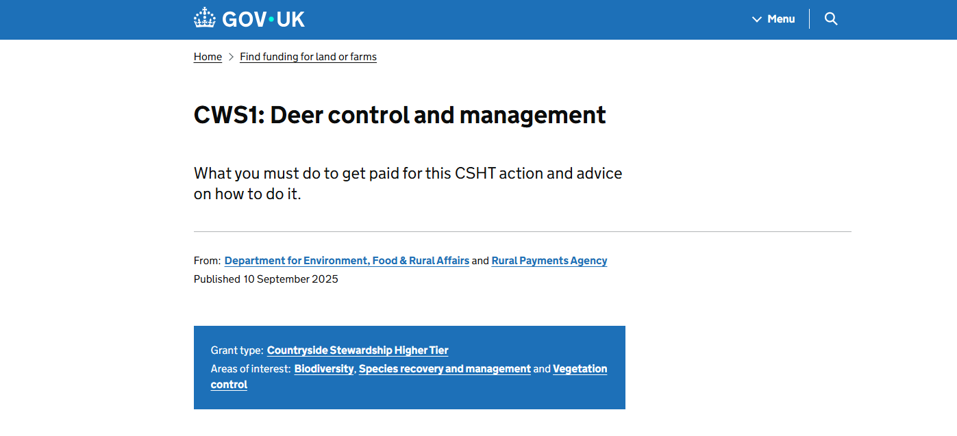 Maximising the CWS1 Grant: A Landowner’s Guide to Deer Impact Control