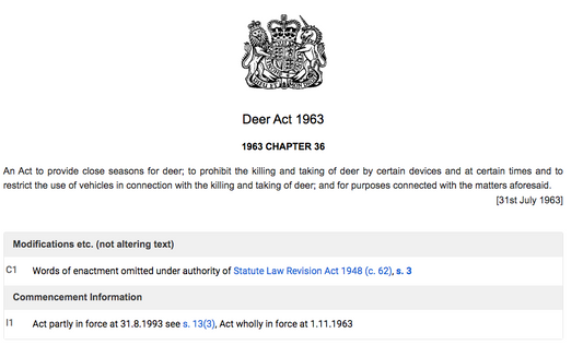 Revisiting the 1963 Deer Act: Modernising UK's Deer Management Legislation